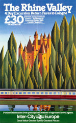 'The Rhine Valley'  BR poster  c 1980s.
