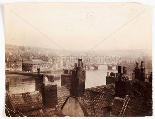 View over rooftops from Spion Kop  c 1900.