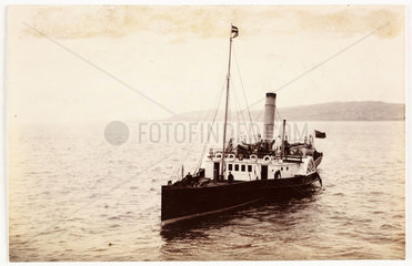 Steam paddle ship  c 1906.