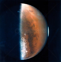 Half hemisphere of the planet Mars  1976.