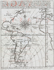 Map of South America  1717.