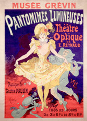 Poster for a moving picture show  France  1898.