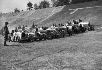 Brooklands racetrack  Weybridge  Surrey  30 April 1927.