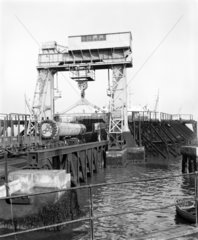 Loading the ‘Cambridge’ ferry  23 July 1966.