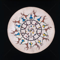 Phenakistoscope disc showing male and female ballet dancers  c 1830.