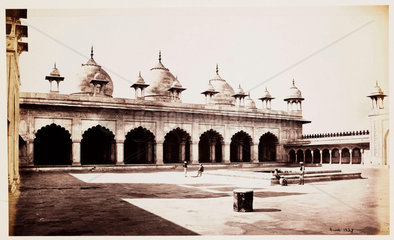 'Quadrangle Of The Motee Musjid'  Agra  c 1865.