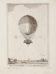‘Mr Lunardi’s Celebrated Air-Balloon’  August 1784.