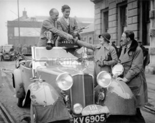 British rally winners on their return from the Monte Carlo Rally  28 January 1934.