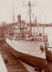 The ‘General Guerrero’ in dry dock  Mexico  22 August 1910.