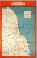 Map of North East Regional Network  c 1950s.