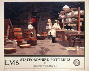'Staffordshire Potteries'  LMS poster  1923-1947.