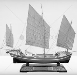 Rigged model of a Chinese Junk ( Lorcha )