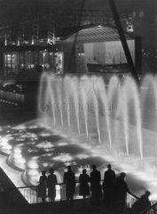 Ten floodlit fountains with all the colours