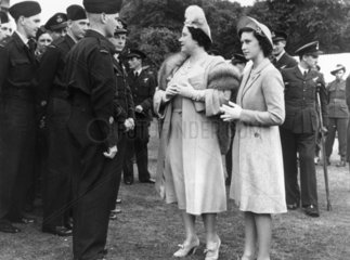 Garden party at Buckingham Palace  25 May 1945.