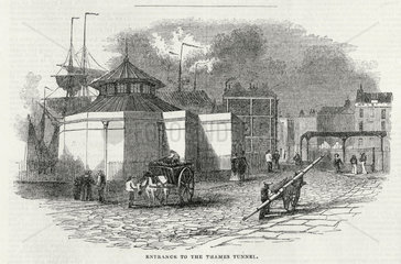 ‘Entrance to the Thames Tunnel’  Rotherhithe  London  7 March 1843.