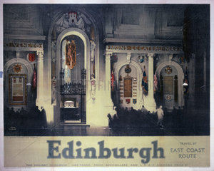 'Edinburgh:The Scottish National War Memorial’  LNER poster  1929.