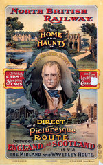 ‘The Home & Haunts of Sir Walter Scott’  NBR poster  1907.
