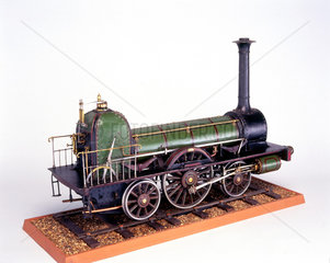 'Long Boiler' locomotive  c 1845. Model (sc