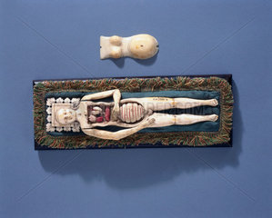 Ivory anatomical figure of a pregnant woman  17th-18th century.