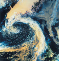 False colour picture of a cloud formation on Earth  1978.
