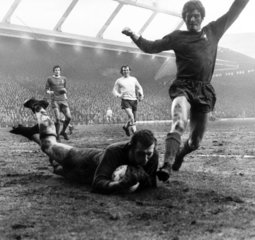 Bob Wilson saves  30 January 1971.