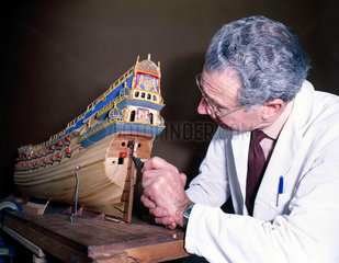 Building a model of the 'Wasa' (1628)  1981.