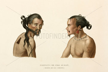 Inhabitants of the Caroline Islands  (now Micronesia)  1822-1825.