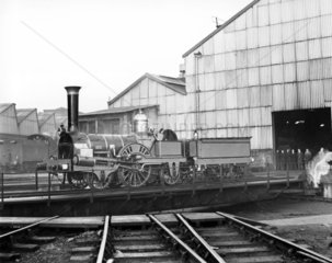 Restored steam locomotive  January 1951. Th