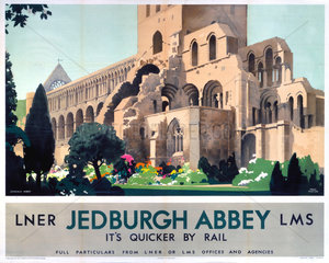 ‘Jedburgh Abbey’  LNER/LMS poster  1923-1947.