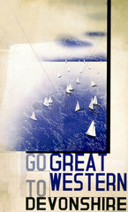 ‘Go Great Western to Devonshire’  GWR poster  1923-1947.