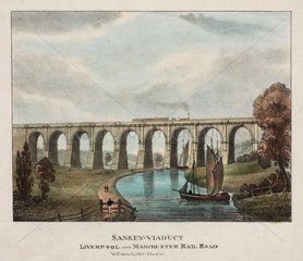 Sankey Viaduct  c 1830s.