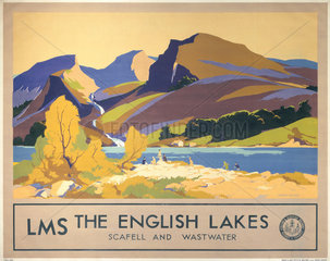 ‘The English Lakes’  LMS poster  c 1930s.