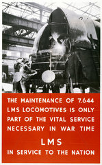 ‘LMS in Service to the Nation’  poster  1939-1945.