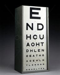 Eyesight test chart  c 1950.