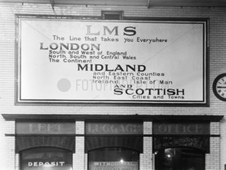 Poster at Manchester Victoria Station  1925.