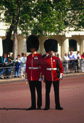 Members of the Queen's Guard  London  1990s.