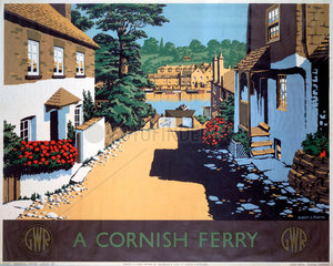 'A Cornish Ferry'   GWR poster  1945.