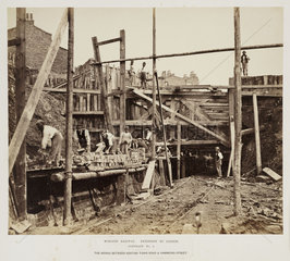 Bricklayers at work on the Midland Railway  London  29 August 1865.