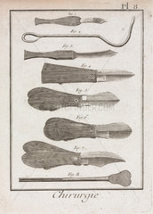 Surgical knives and scalpels  1780.