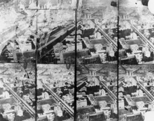 Eight aerial views of the Arc de Triomphe  Paris  c 1860s.