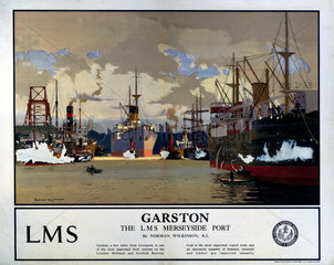 ‘Garston - The LMS Merseyside Port’  LMS poster  1923-1947.