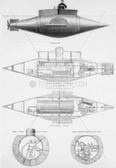Garret's submarine boat ‘Resurgam’  1879.