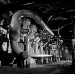Figure in Steel plant boilerhouse  Consett Iron Company  1957.