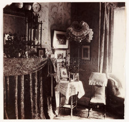 Victorian parlour  c 1905.