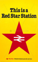 'This is a Red Star Station'  BR (NER) poster  1983.