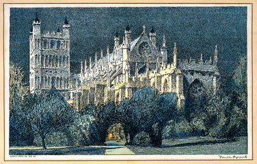 Exeter Cathedral. SR carriage print by Dona