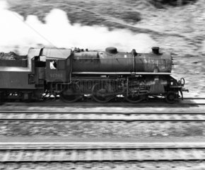 Steam locomotive heading north  31 May 1967.