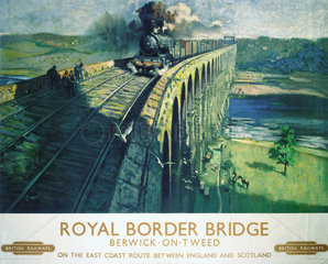 'The Royal Border Bridge'  BR poster  1948-1965.