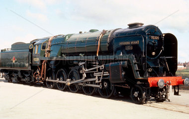 'Evening Star'  2-10-0 Class 9F steam locomotive No 92220  1960.
