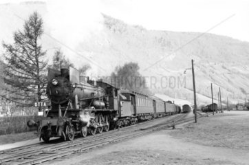 Steam locomotive  Otta  Norway  1954.